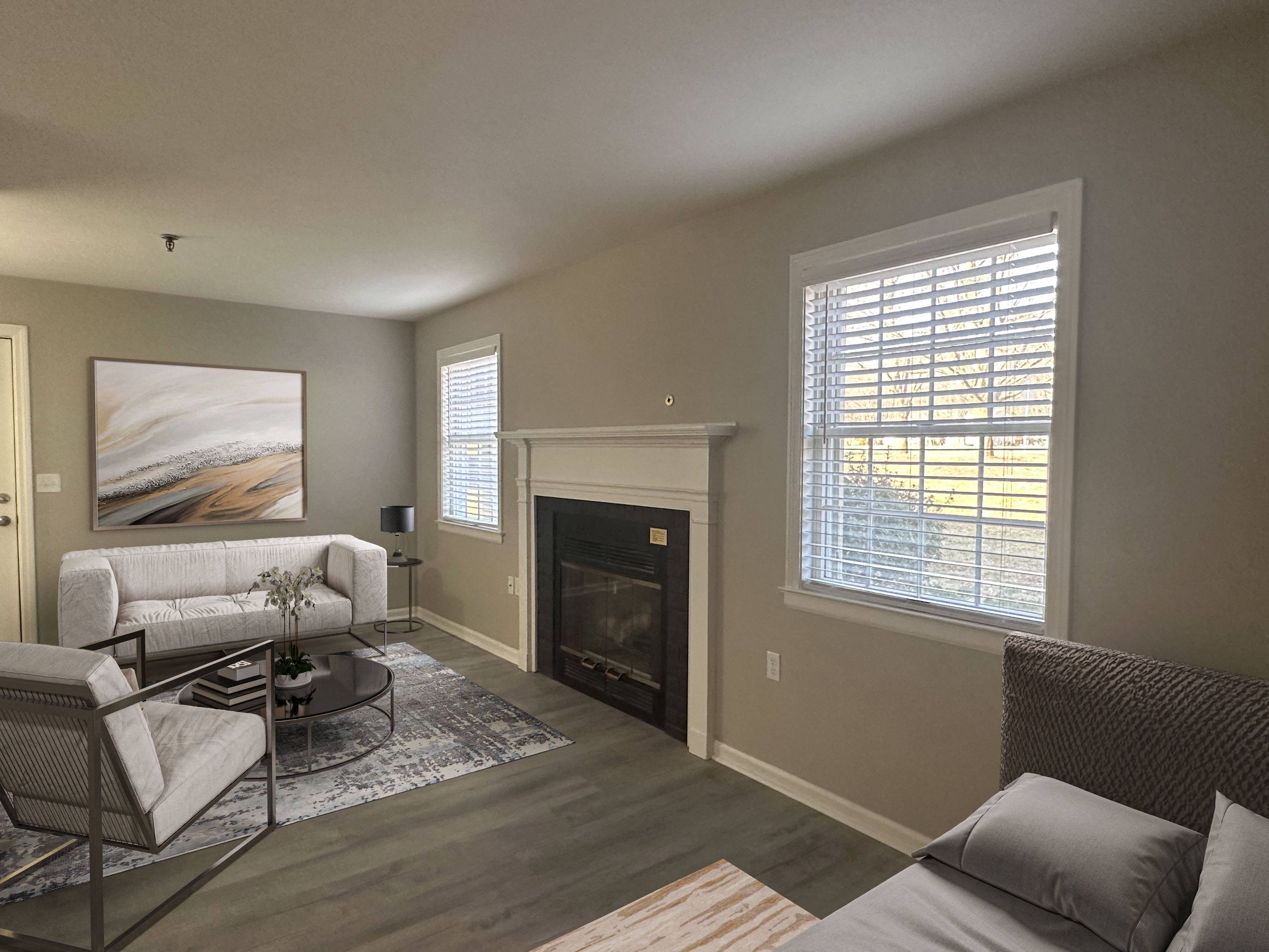 Studio Living Room w/Fireplace